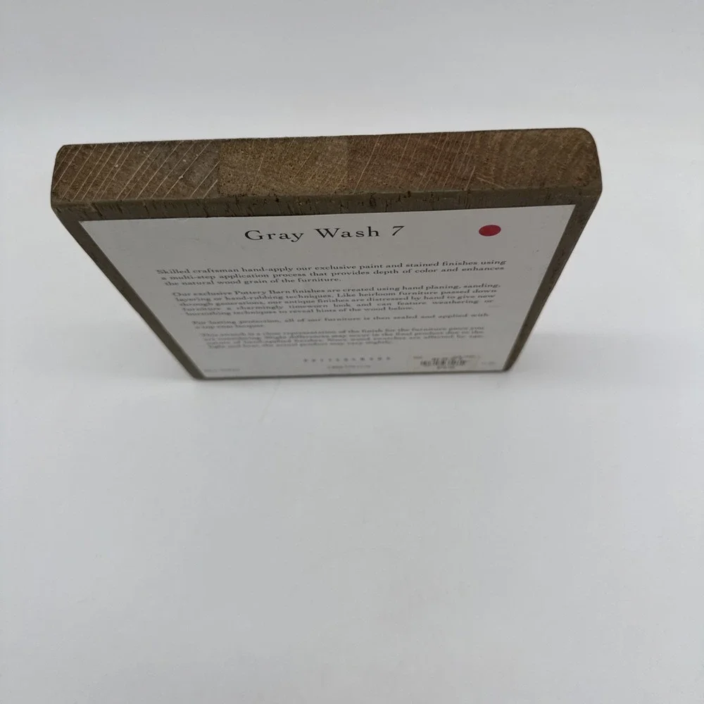 Pottery Barn Gnome Oak Wood Gray Wash 7 Art Deco Piece Plaque 6